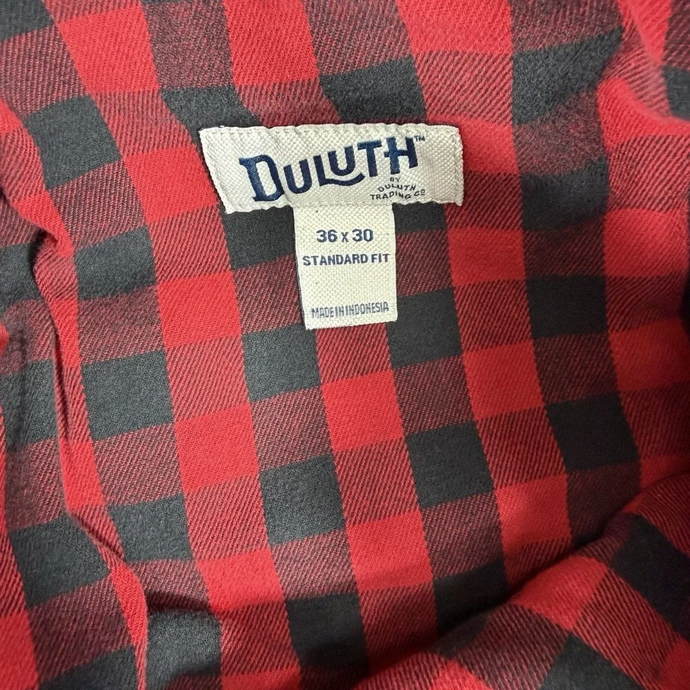 Duluth Jeans Mens 36x30 Blue Ballroom Double Flex Flannel Lined Denim Pants Work